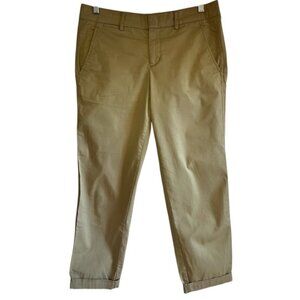 Vince mid rise cropped cotton blend tan chinos size 6 excellent condition